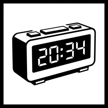 Digital alarm clock showing 20:34