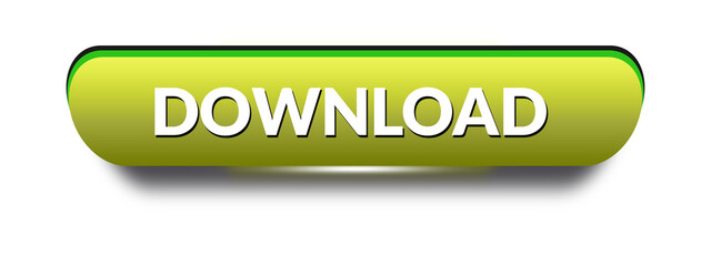 Fototapeta premium Modern Green Gradient Download Button Isolated on Transparent Background PNG