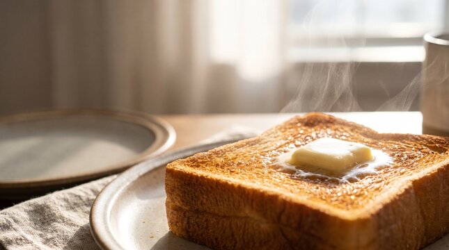 Toast with melting butter