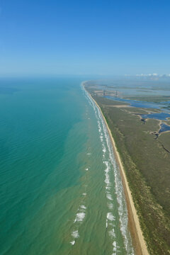 Aerial View of Boca Chica in Cameron County Texas