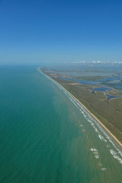 Aerial View of Boca Chica in Cameron County Texas
