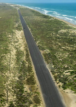 Aerial view of South Padre Island in Texas