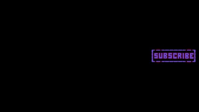 Subscribe Button Motion Pop Up right Position with transparent background that can be quickly placed over your existing content without complicated editing