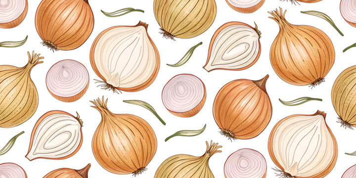 seamless pattern with onion