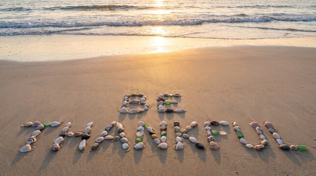 A warm and joyful thanksgiving gathering on the beach with family and friends celebrating together