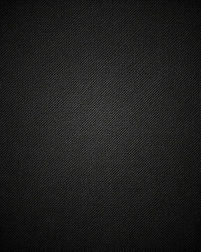 Luxury black fabric texture with subtle fiber pattern, dark canvas cloth background for branding, mockups, fashion, packaging and premium design projects.