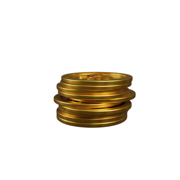 stack of gold coins 3d