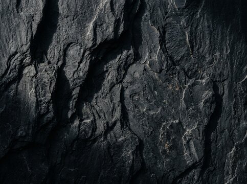 Dark Textured Rock Surface Abstract Background.