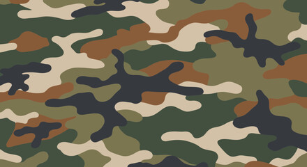 Fototapeta premium Green, Brown, Beige Camouflage Pattern
