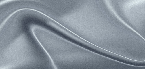Fototapeta premium Abstract grey fabric texture with soft flowing waves and elegant silk folds background.