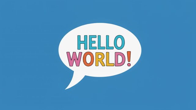 typography animation hello world text transition sequence