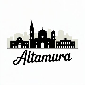 Altamura Italy City Map - Detailed Districts, Historic Center and Landmarks Illustration