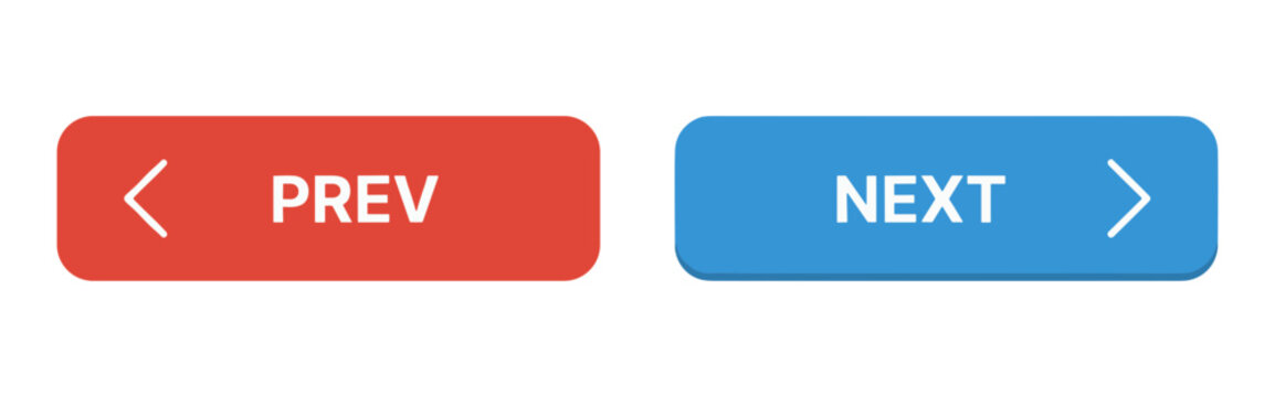 Navigation Buttons: A pair of distinctively colored buttons, 'PREV' in red and 'NEXT' in blue, offer clear directional cues for online navigation or website interaction.