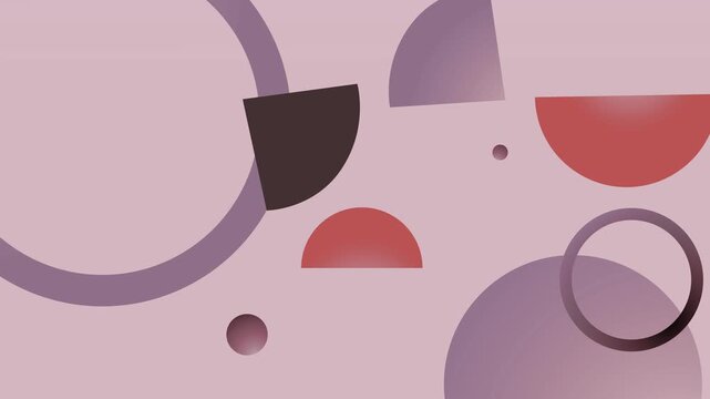 Abstract geometric background and semi circles modern minimal design with clean shapes and smooth tones animation