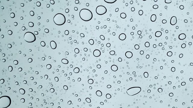 water drops on blue background