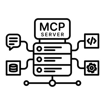 mcp server line icon with editable stroke