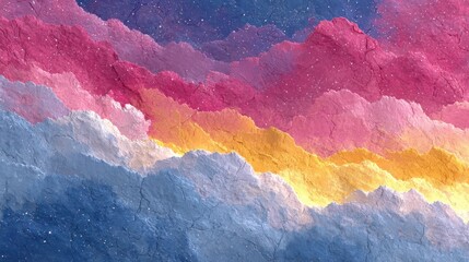 Fototapeta premium Vibrant colorful cloudy sky scene.