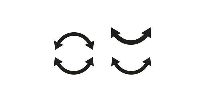 Circular arrows and curved arrows showing rotation and refresh on transparent background.