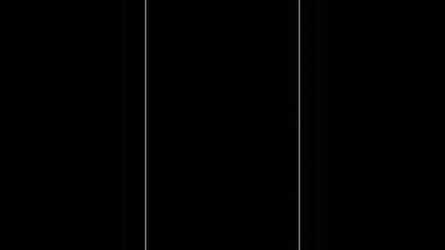 Minimalist black vertical triptych with symmetrical design