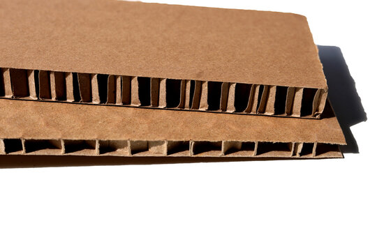 Thick brown honeycomb paper padding for shockproof product packaging.
