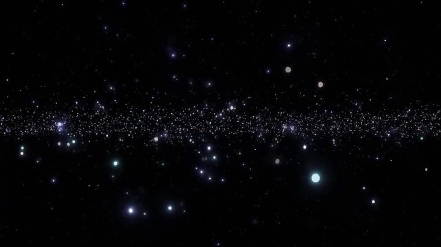 Twinkling stars in dark cosmic space timelapse