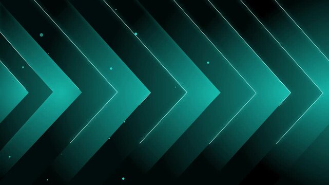 Abstract chevron arrows on a dark background creating a fast forward motion and modern tech style design animation