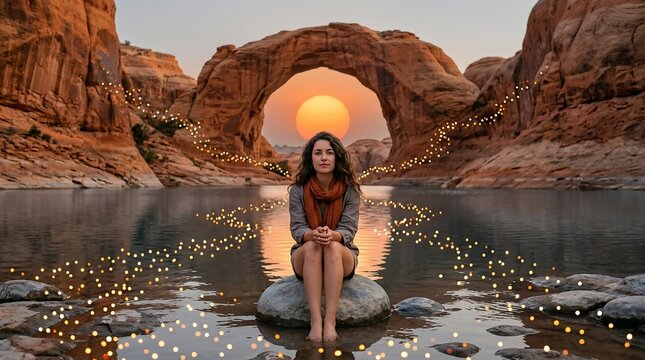 Woman at arch