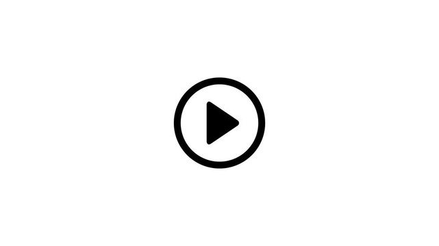 music play icon animation 4k video .