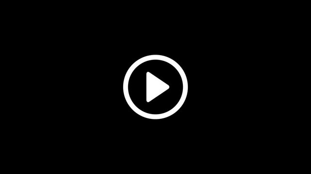 music play icon animation 4k video.