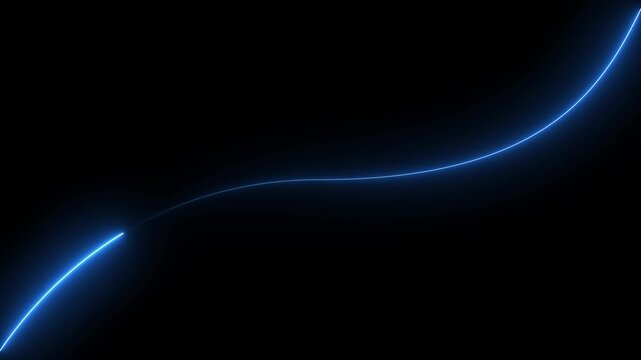 Abstract colorful neon lights animated on a black background. Movement of neon diagonal lines or glowing light stripes. seamless neon light line technology motion background. 4k animation.