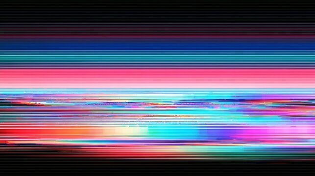Horizontal scanner lines fault glitch gradient pattern retro vhs screen effect with noise texture of TV, CRT monitor overlay on white background background Stock Illustration