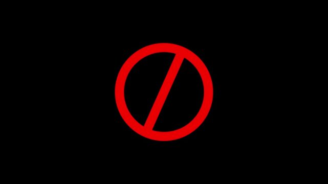 Red oval shape rotates and expands across a black background in a looping animation rotating animation geometric minimal abstract
