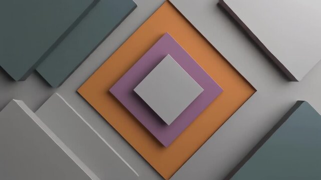 rotating geometric cube with purple glow transition