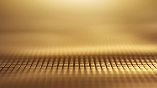 Abstract golden background loop featuring a dynamic play of light and shadow on a subtly textured surface creating an elegant and modern visual experience.