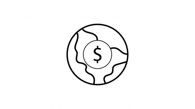 Global Finance Dollar Symbol and World Economy Concept
