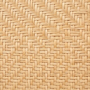 Natural wicker weave surface in a tight herringbone basket pattern