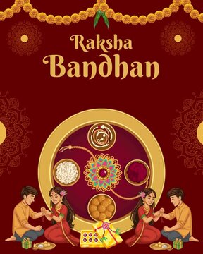 Raksha Bandhan Maroon and Orange Traditional Greeting Video