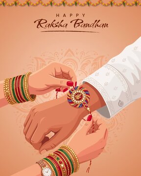 Raksha Bandhan Peach Illustrated Greeting Video