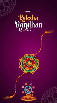 Raksha Bandhan Yellow and Purple Greeting Video Story