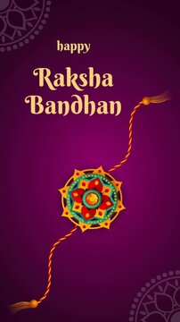 Raksha Bandhan Purple and Yellow Greeting Video Story