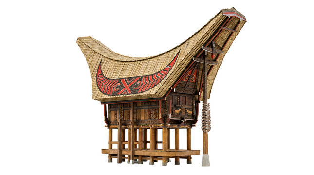 Traditional Tongkonan house of Toraja South Sulawesi an iconic symbol of Indonesian heritage architecture
