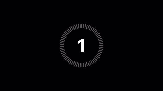 5 second conutdown timer with transparent background, digital five seconds timer 
