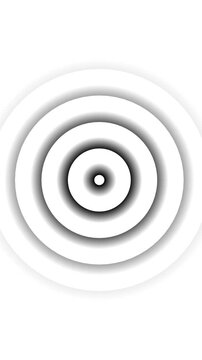 4K Radio waves animation on black background. network tower produced radio wave concept.  Radio Waves in Circle Form, Radio wave signal animated background.