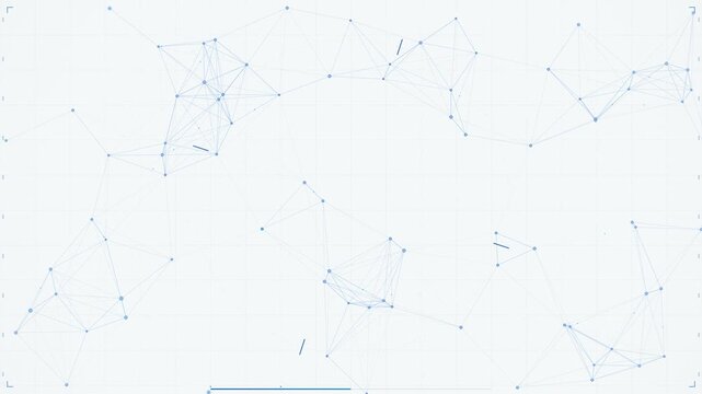 Abstract blue network node and connection line pattern
