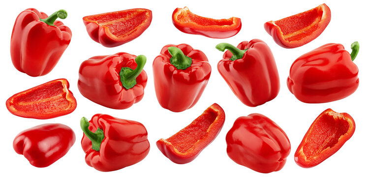 sweet Pepper, Paprika, isolated, full depth of field