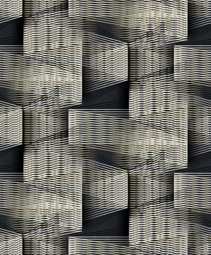 Seamless abstract cyber structure texture with multi-layered intersecting rectangular linear grids