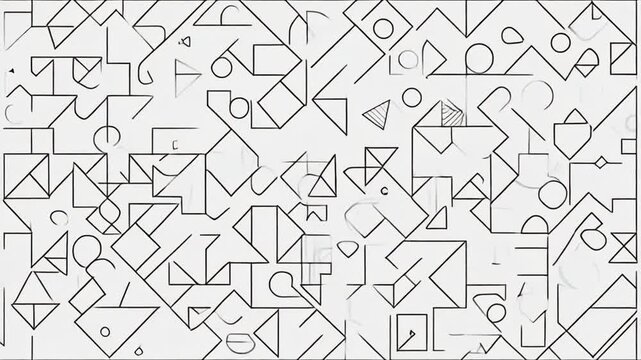 time lapse of abstract geometric shapes shifting seamlessly