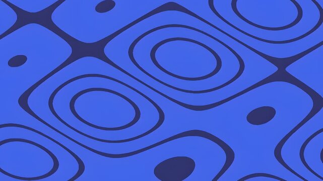Abstract blue geometric pattern with concentric shapes and modern design