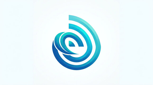 Abstract digital communication wave icon representing wireless connectivity and data flow