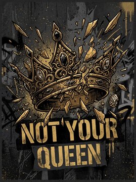 detailed Macro photo of shattered crown with rebellious &hellip; showing abstract micro structural details and textures with professional studio lighting